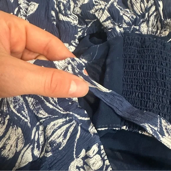 Madewell Textured Maxi Slip Dress in Floral Saylor navy - Picture 5 of 5